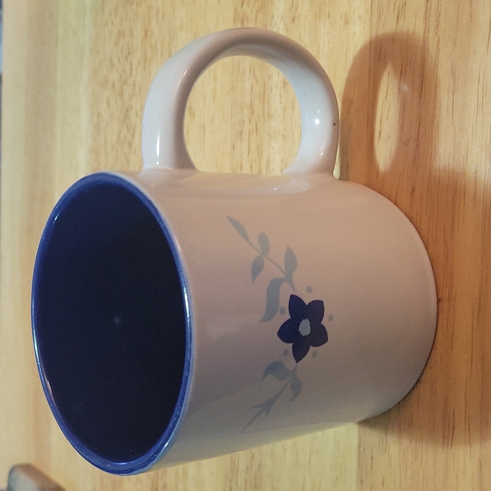 Pair of Blue Flower Coffee Mugs